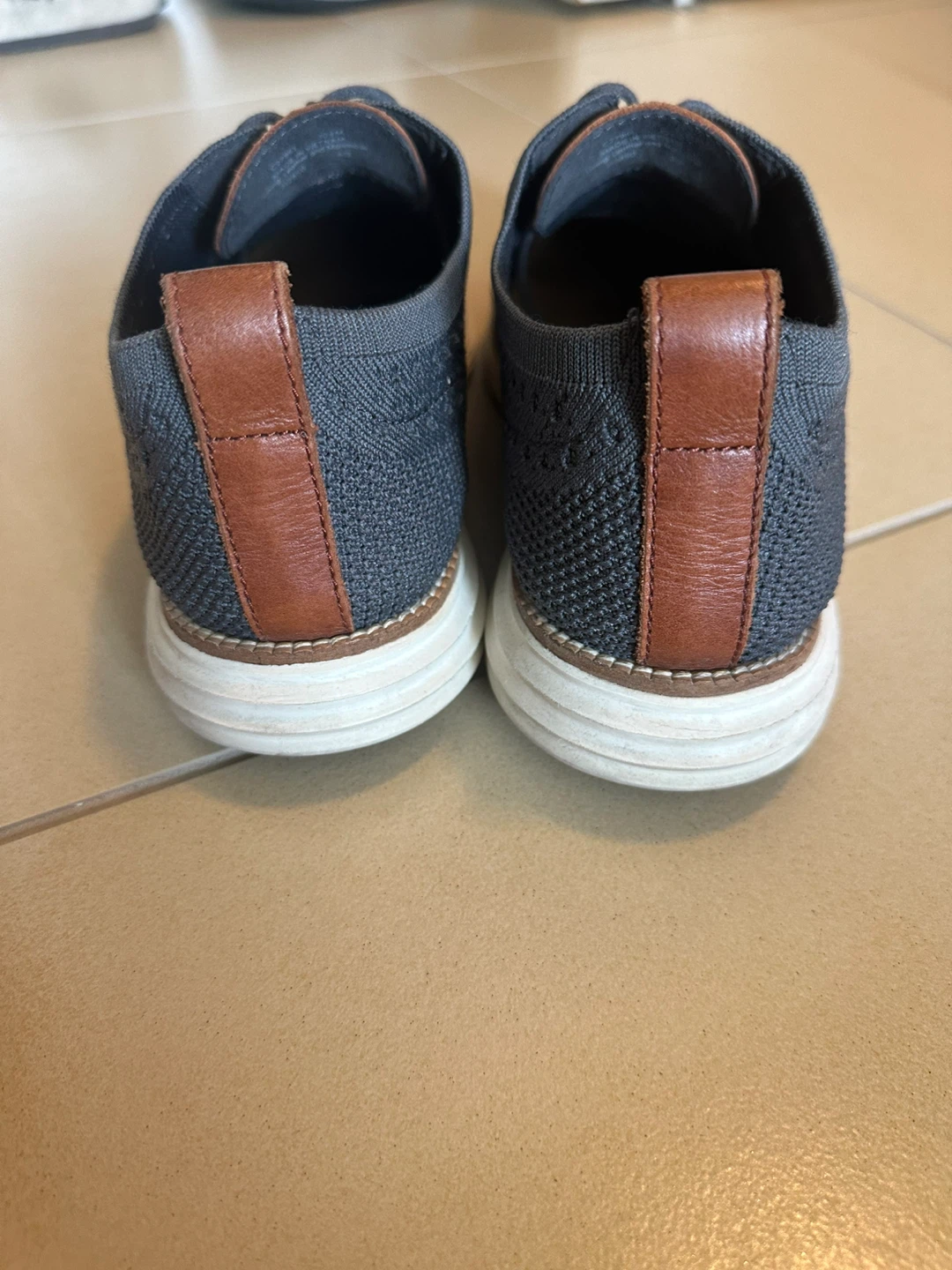 Cole Haan Zerogrand Wingtip Oxford Shoes Grey Knit - photo 3