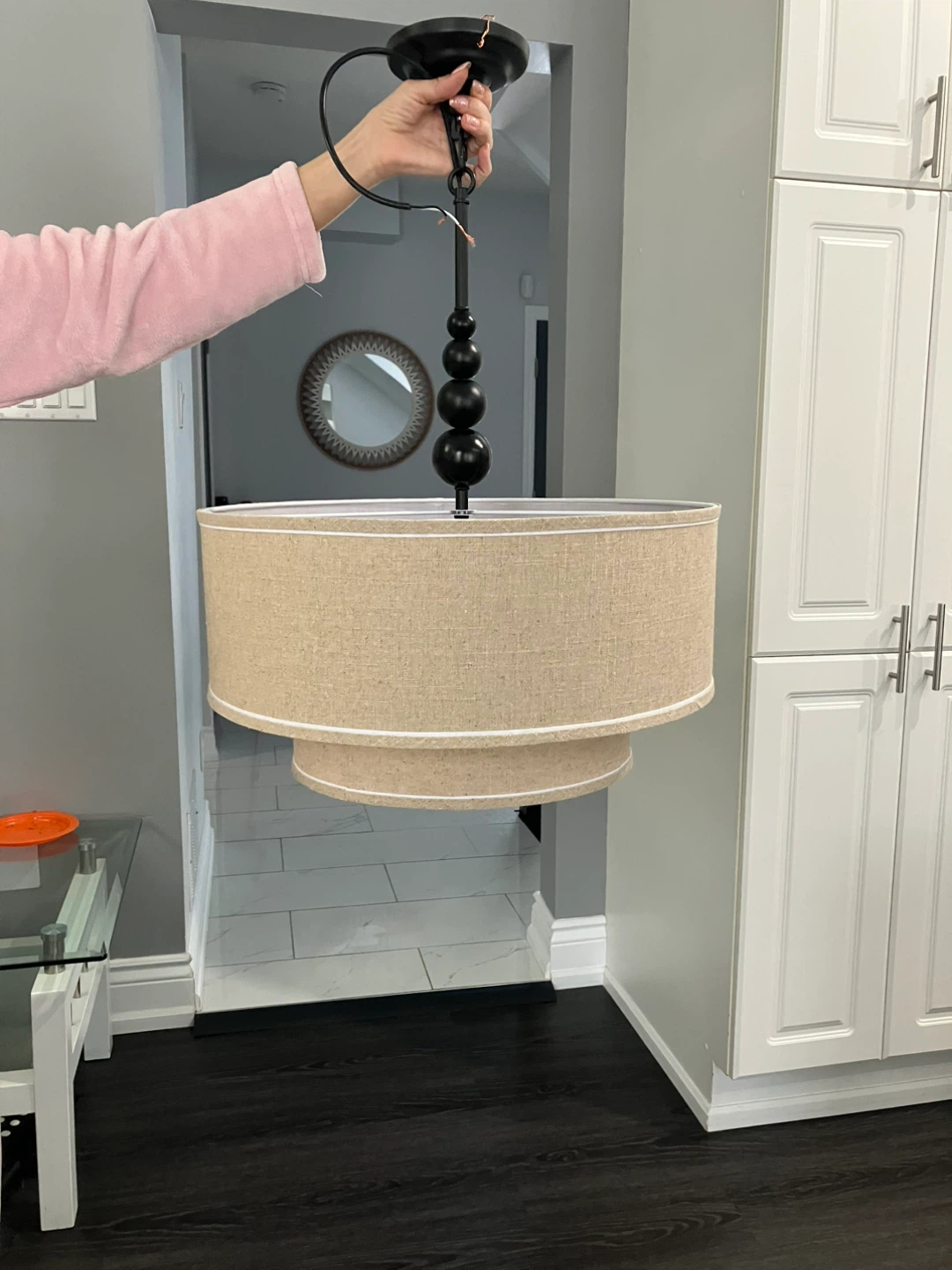 Tiered Drum Pendant Light Fixture