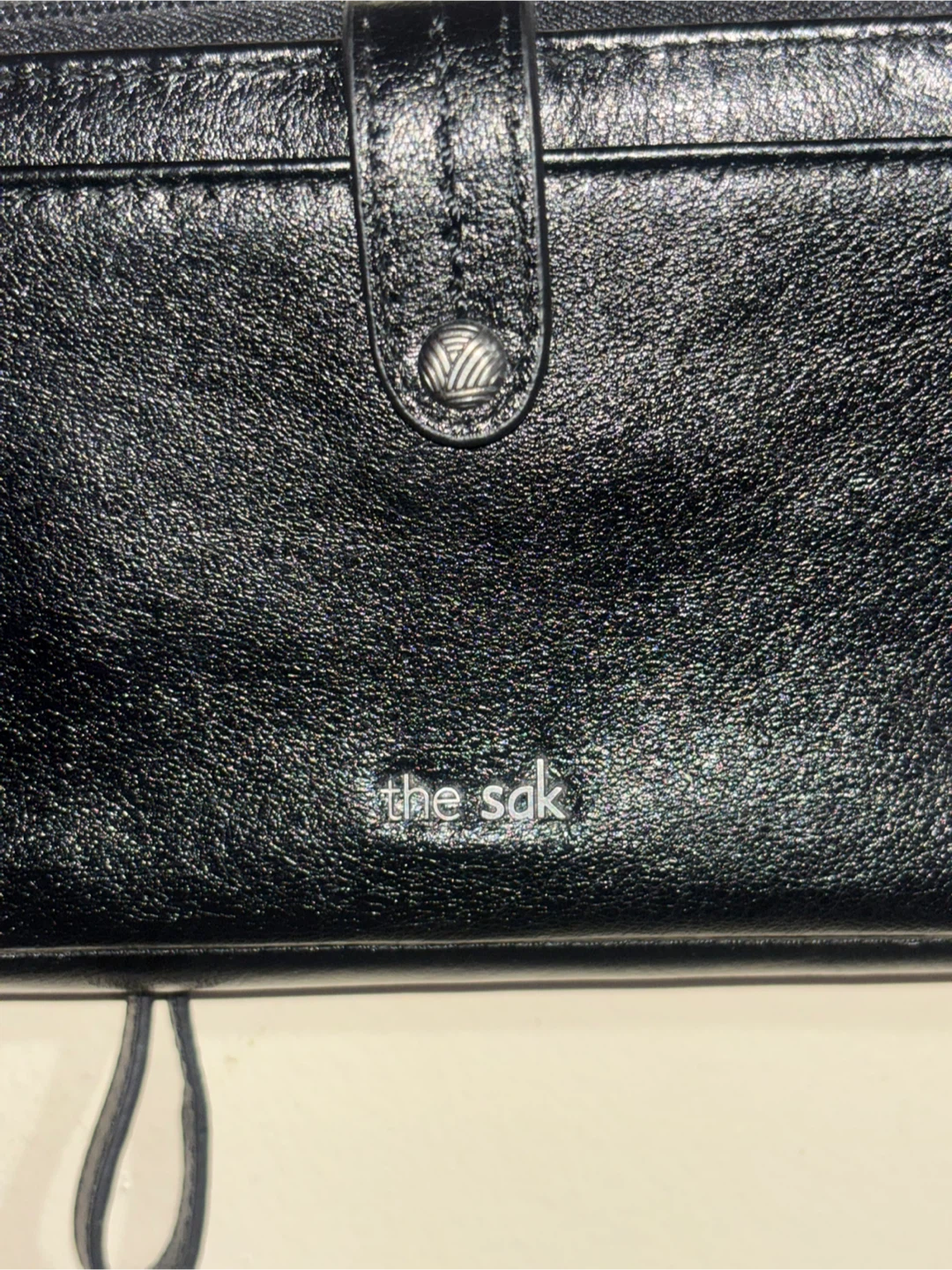 The Sak Black Leather 3-in-1 Phone Wallet/Wristlet/Crossbody Bag