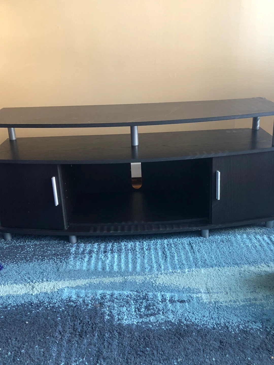 Black TV Stand with Storage