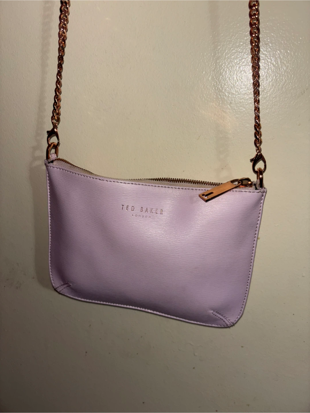 Ted Baker London Lavender Leather Clutch Bag