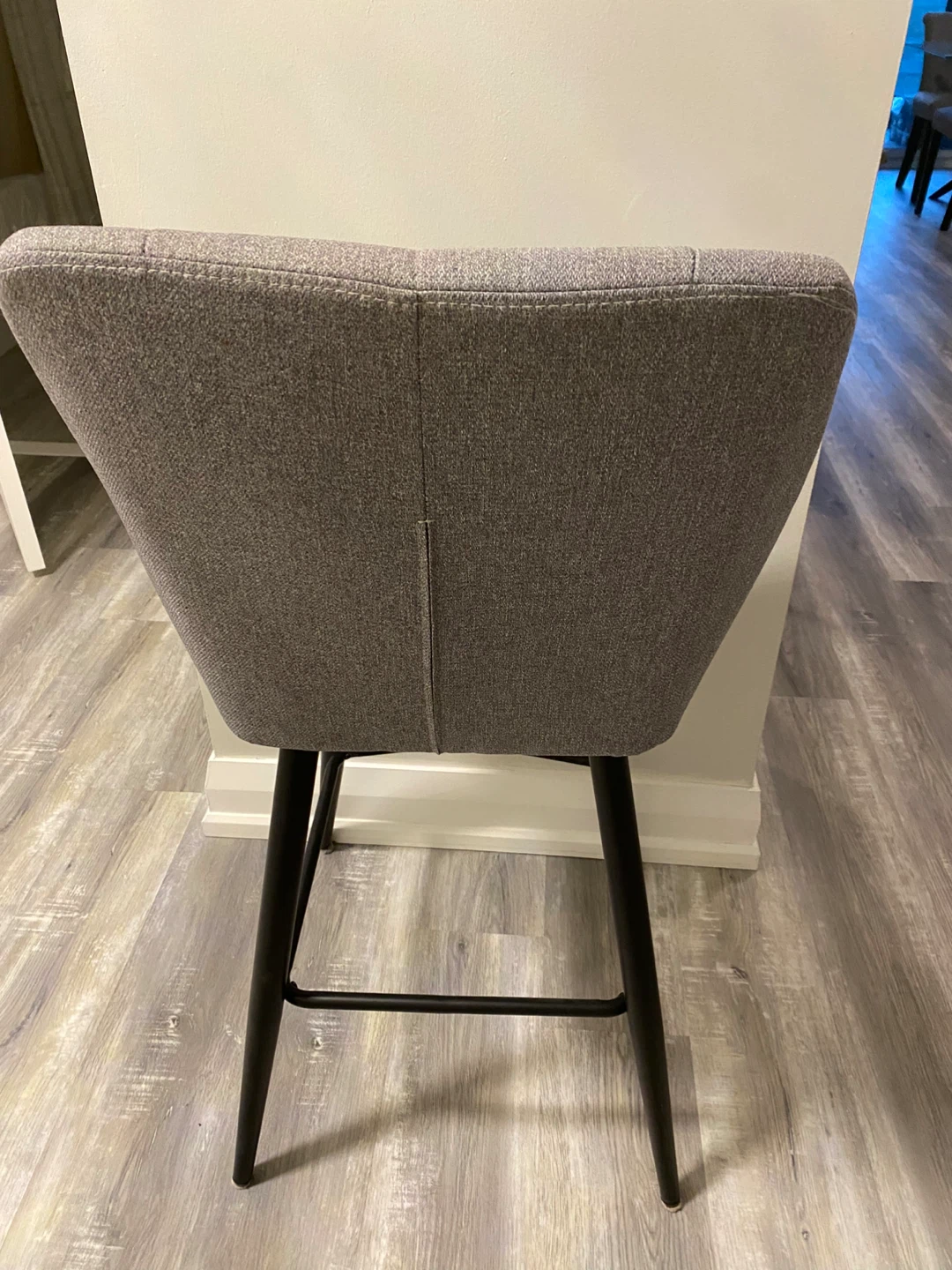 Grey Tufted Counter Stool - photo 3