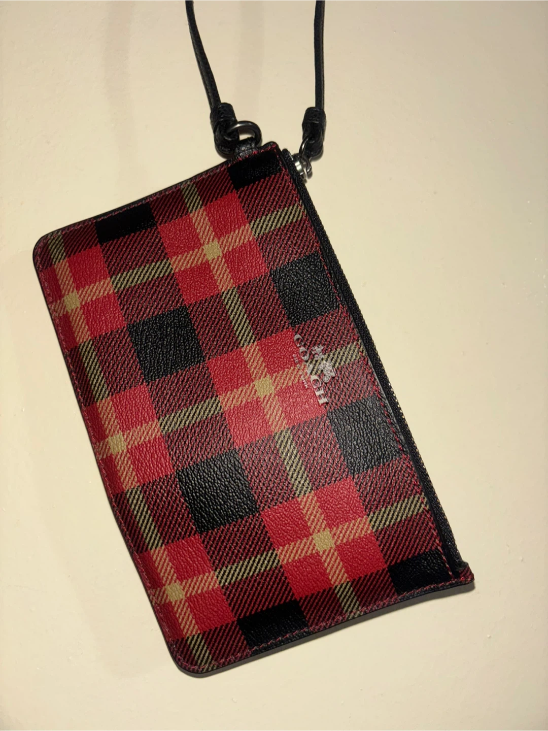 Coach Wristlet - Novelty Plaid Tartan Print - photo 2