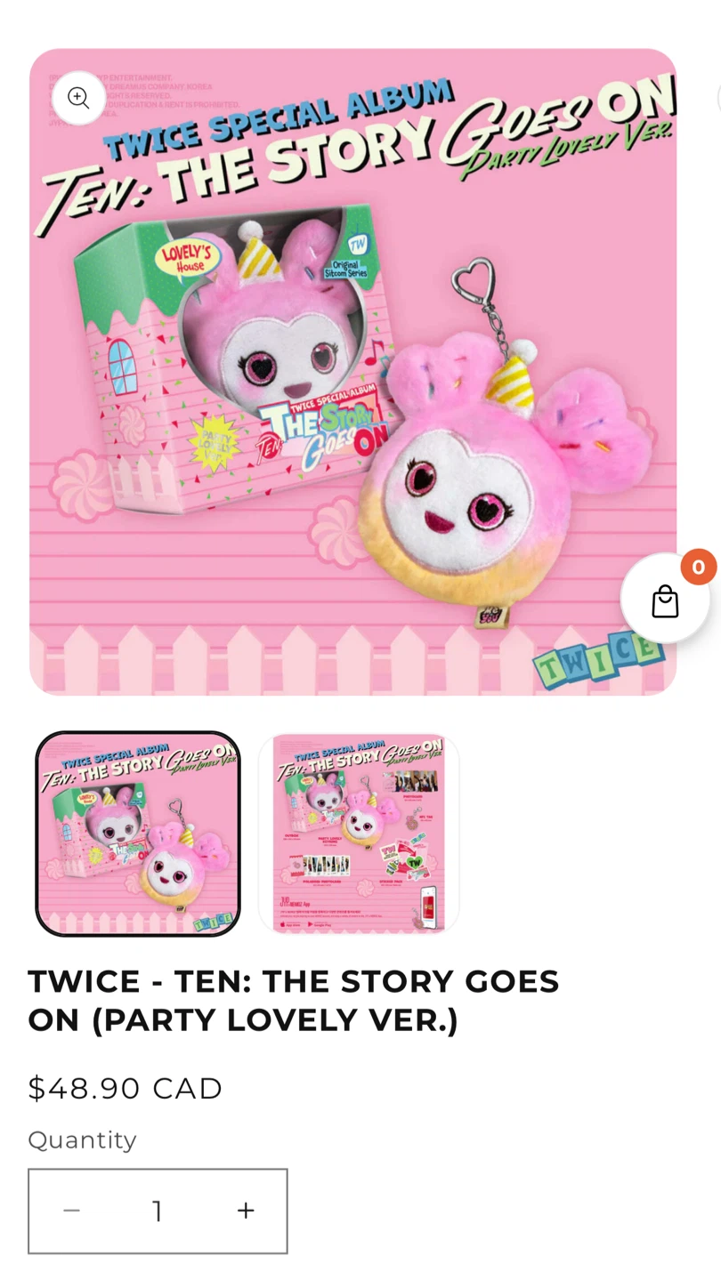 Twice - Ten: The Story Goes On (Party Lovely Edition) Kpop Album - photo 4