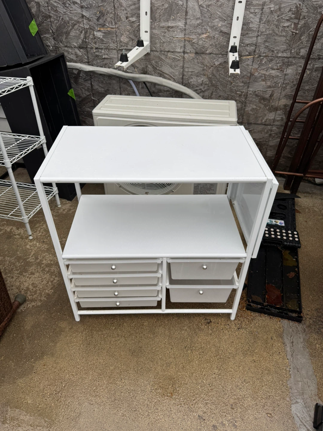 White Storage Cart with Drawers - photo 2