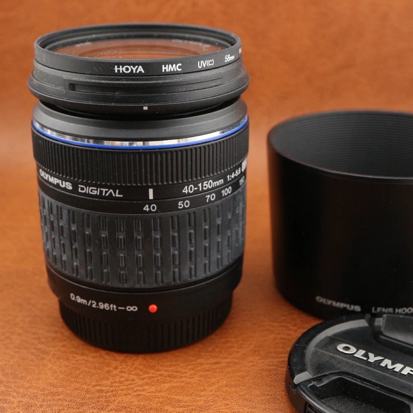 Olympus 40-150mm Lens with UV Filter and Lens Hood