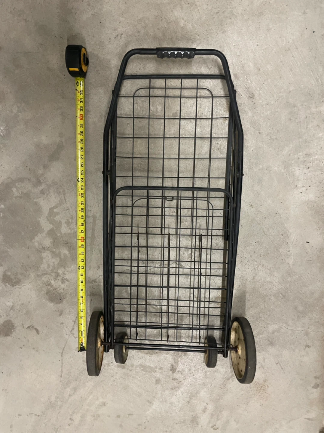 Black Folding Shopping Cart Trolley - photo 2