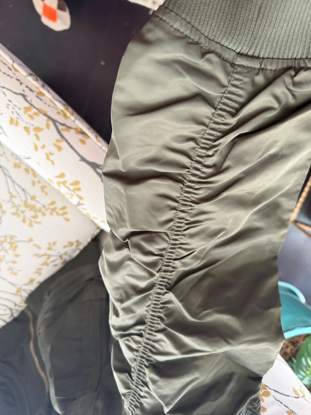 Olive Green Bomber Jacket with Special Forces Patch - photo 3
