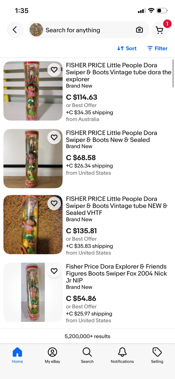 FISHER PRICE Little People Dora Swiper & Boots Vintage tube NEW - photo 5