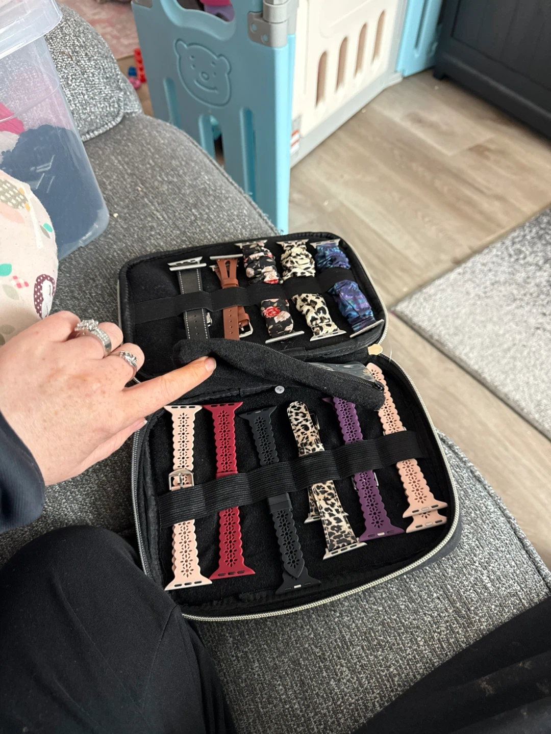 Watch Band Storage Case with Multiple Bands