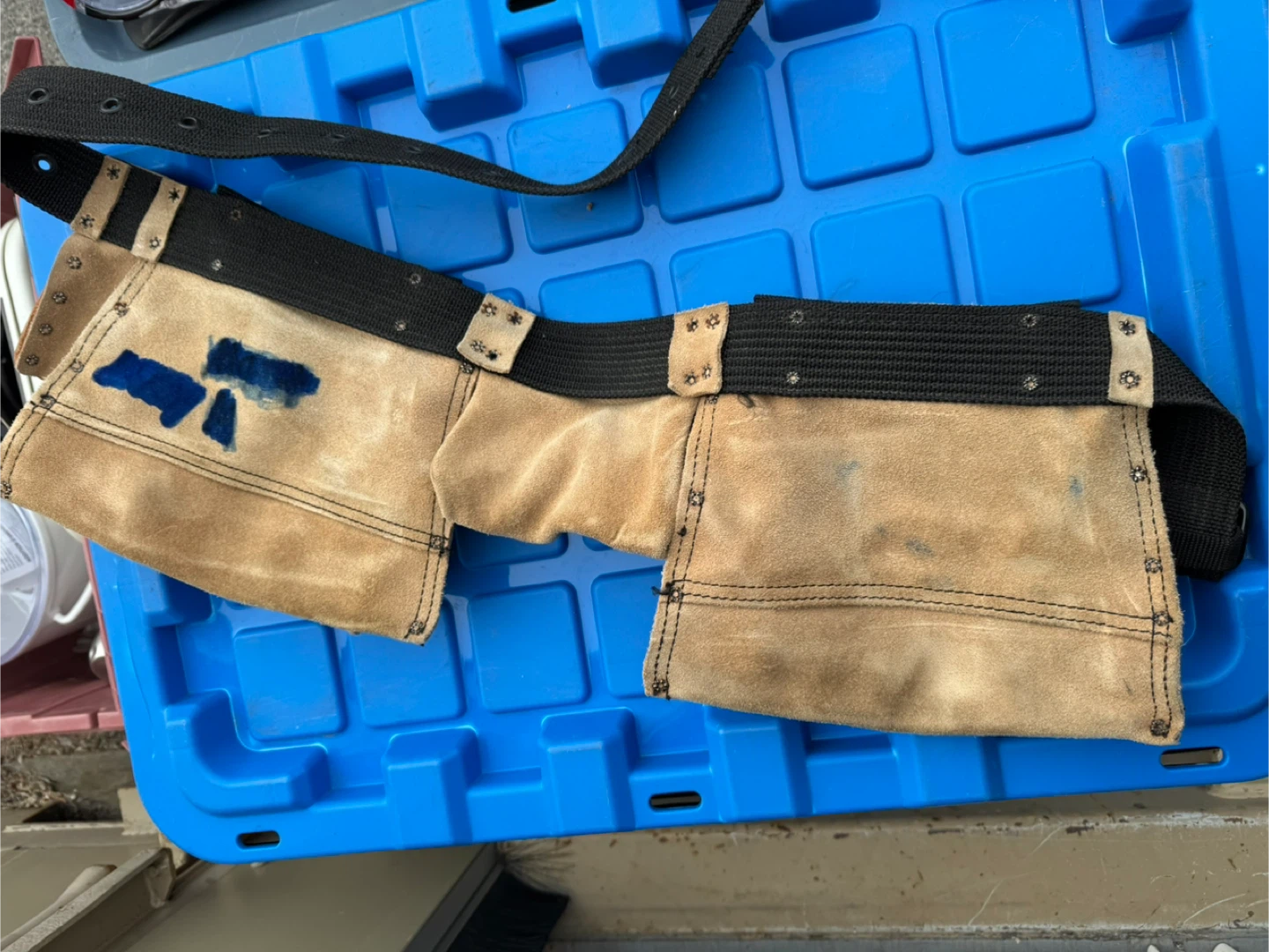 Leather Tool Belt with Multiple Pouches