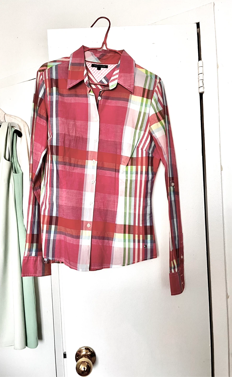 Tommy Hilfiger Plaid Button-Up Shirt Size 6
