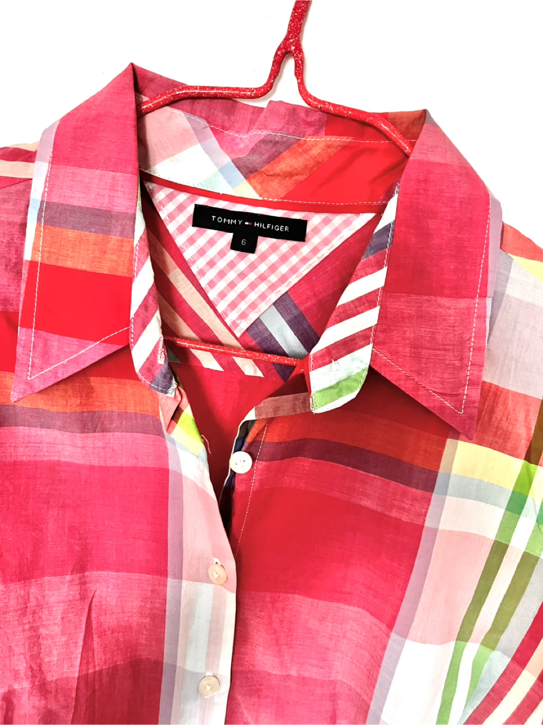 Tommy Hilfiger Plaid Button-Up Shirt Size 6 - photo 3