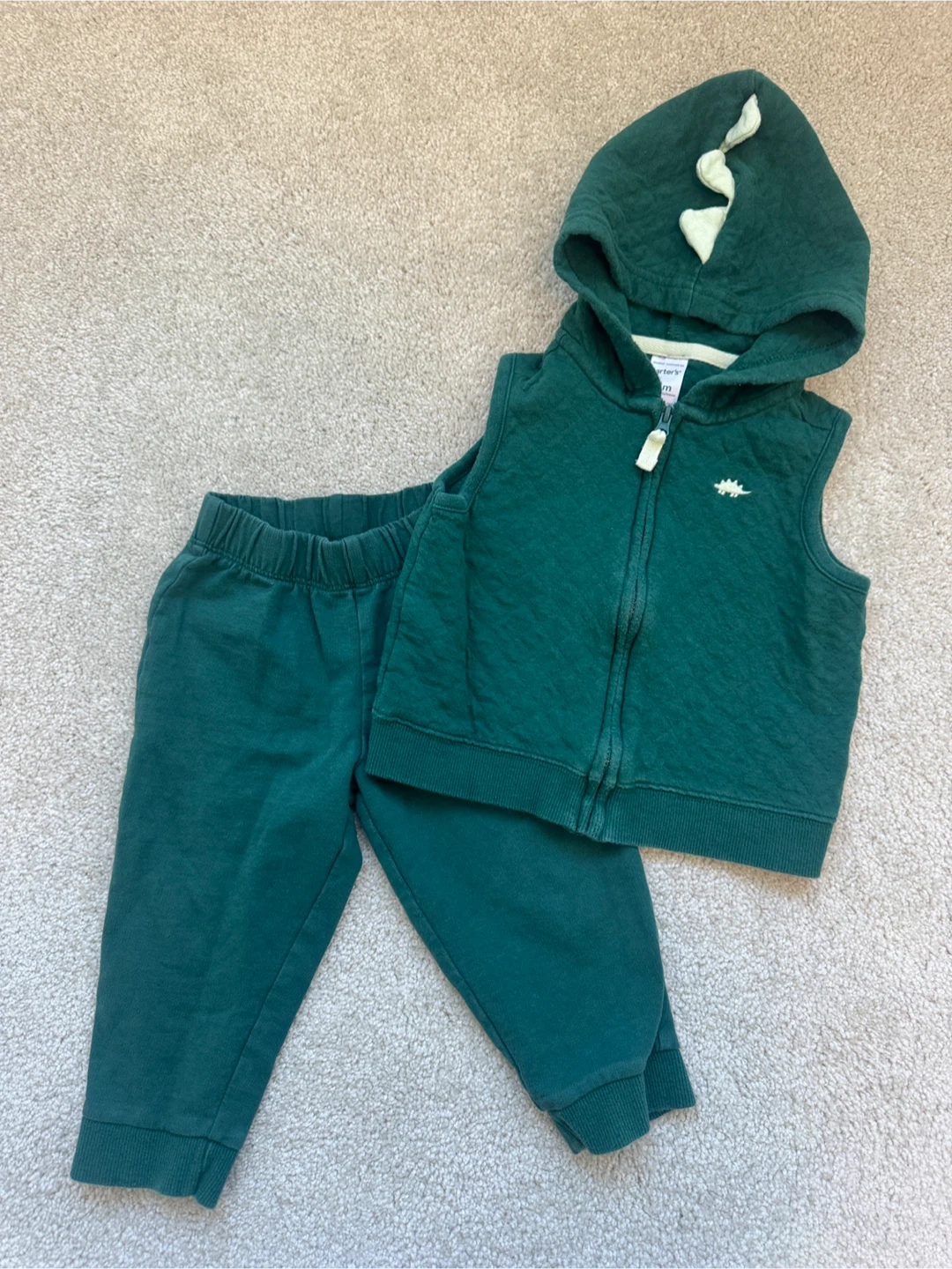 Carter's 3 Sets Baby Boy Outfits - Dinosaur Theme (Size 18M) - photo 3