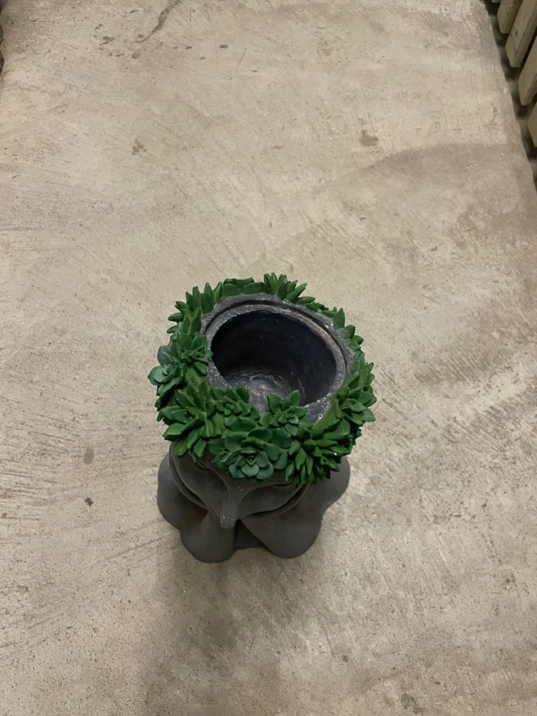 Face Planter with Succulent Wreath - photo 2