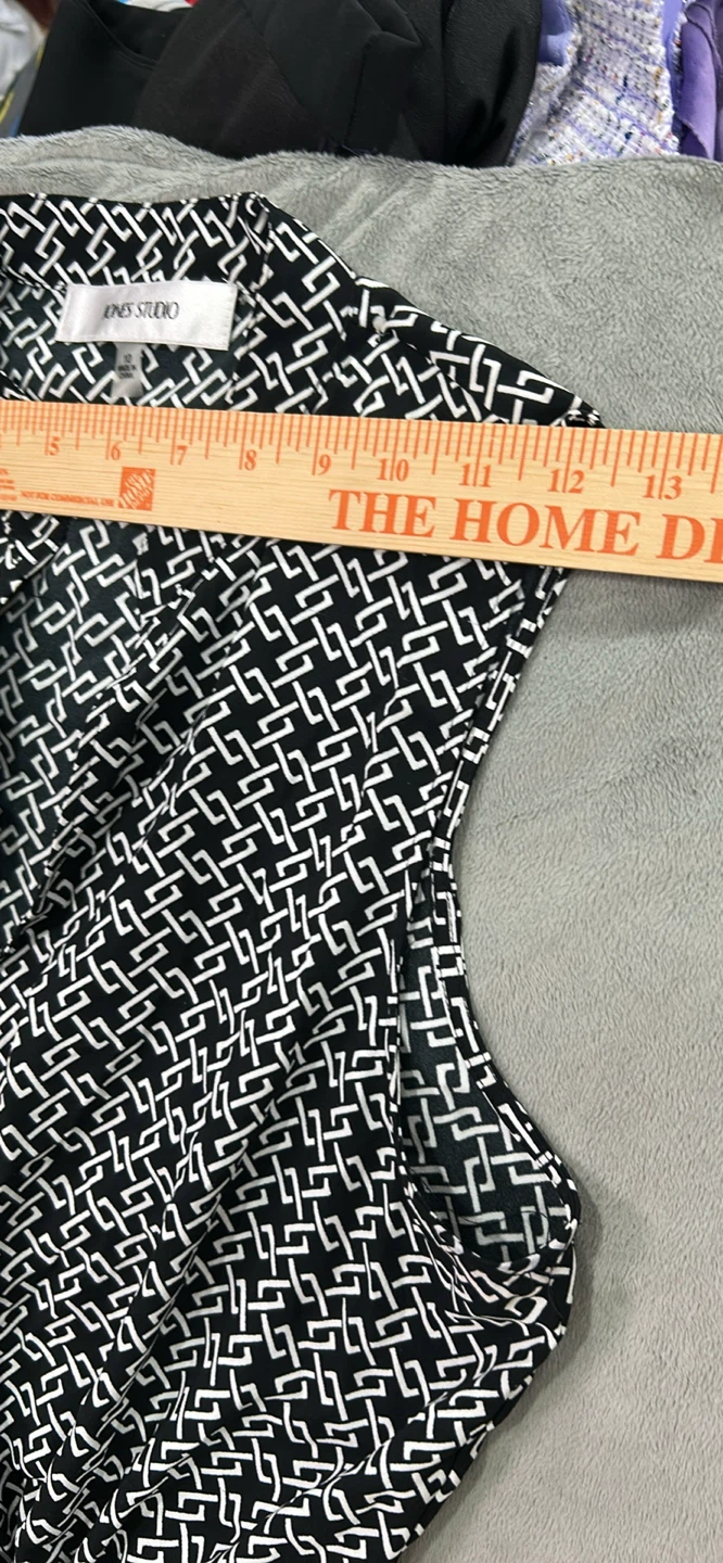 Jones Studio Black & White  Sleeveless Dress Size 10 - photo 4