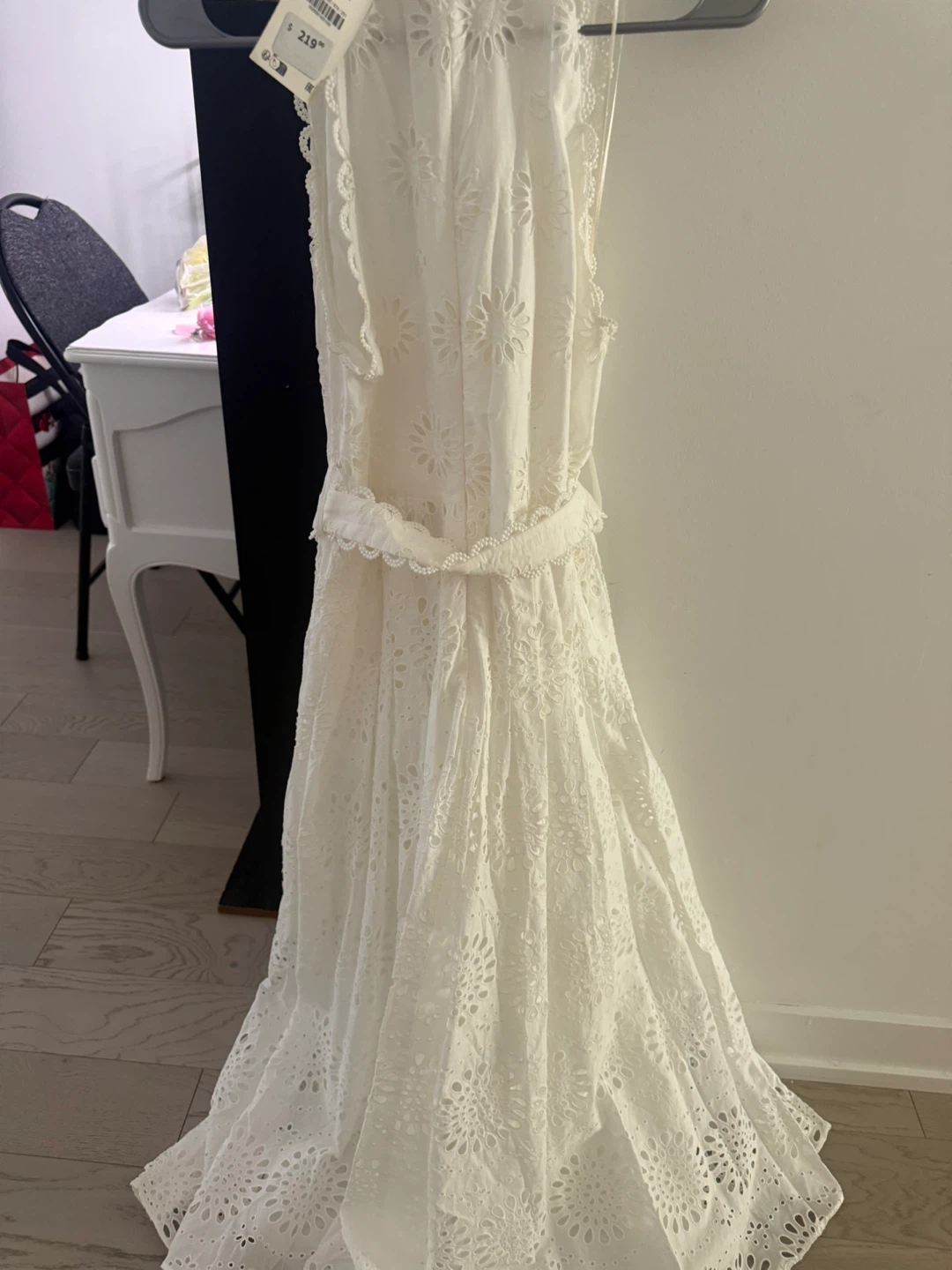 Zara White Broderie Anglaise Maxi Dress - Size M - photo 2