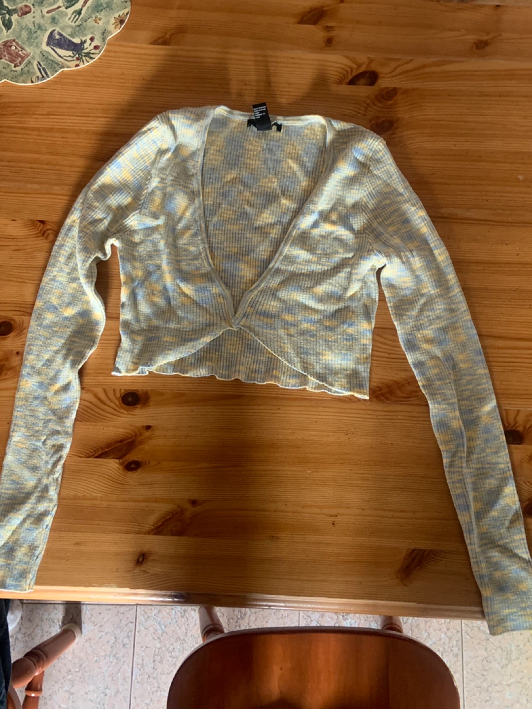 Forever 21 Ribbed Twist Front Cardigan