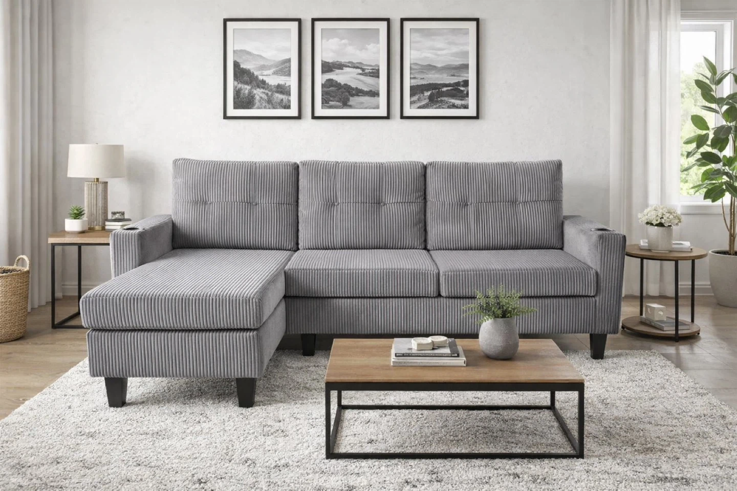 Brand new Black Beige dark gray sofa sale - photo 3