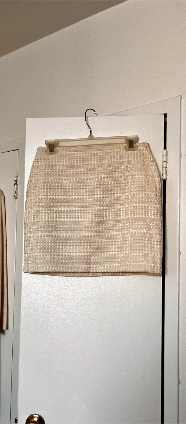 H&M Textured Mini Skirt - Light Beige - photo 3
