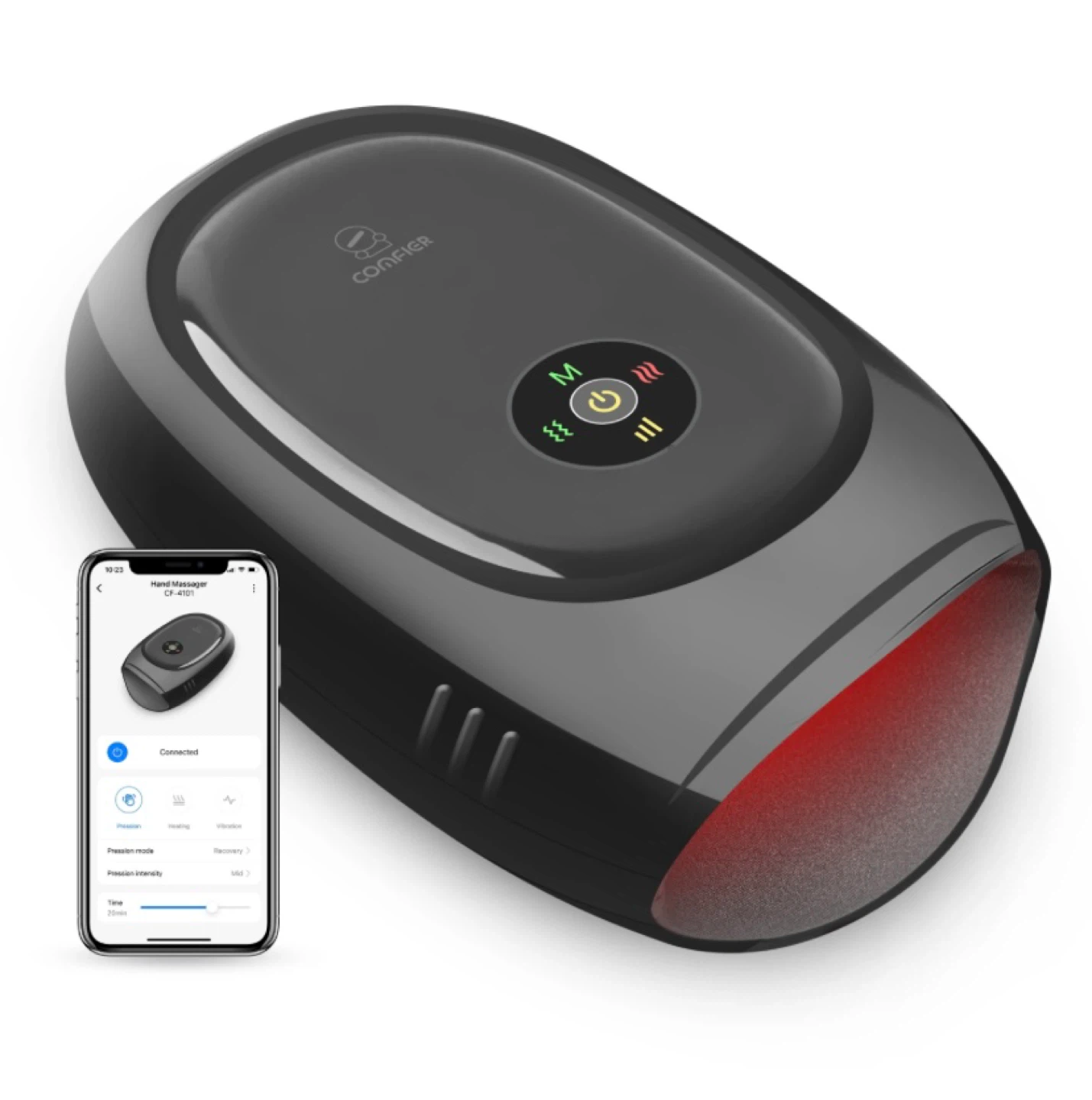 Comfier Hand Massager with Heat and App Control