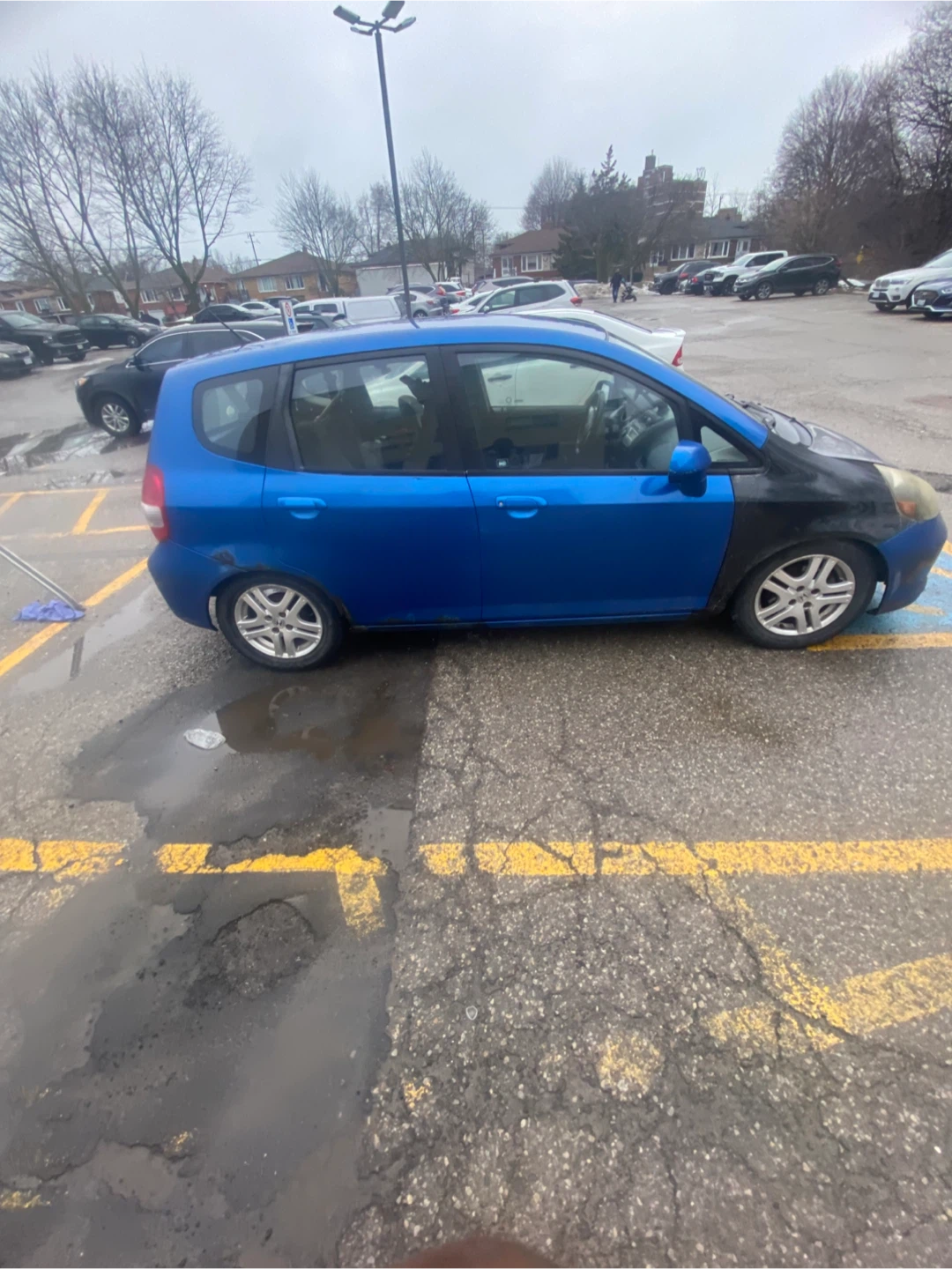 Blue Honda Fit