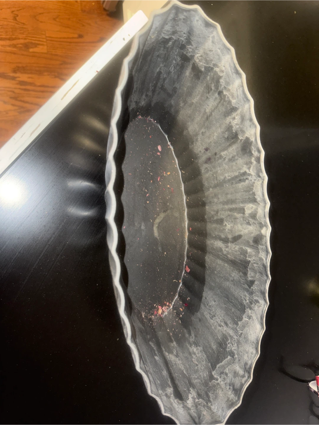 Oval Fluted Tin Planter Bowl - photo 2