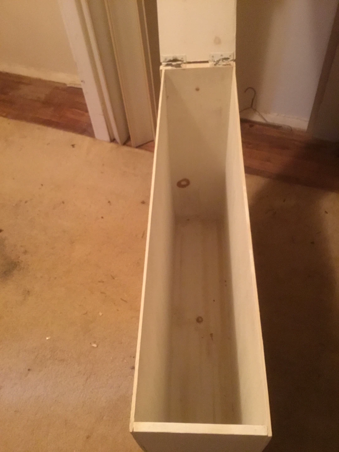 Hand made rectangular wood cabinet w/ hinged lid - photo 2