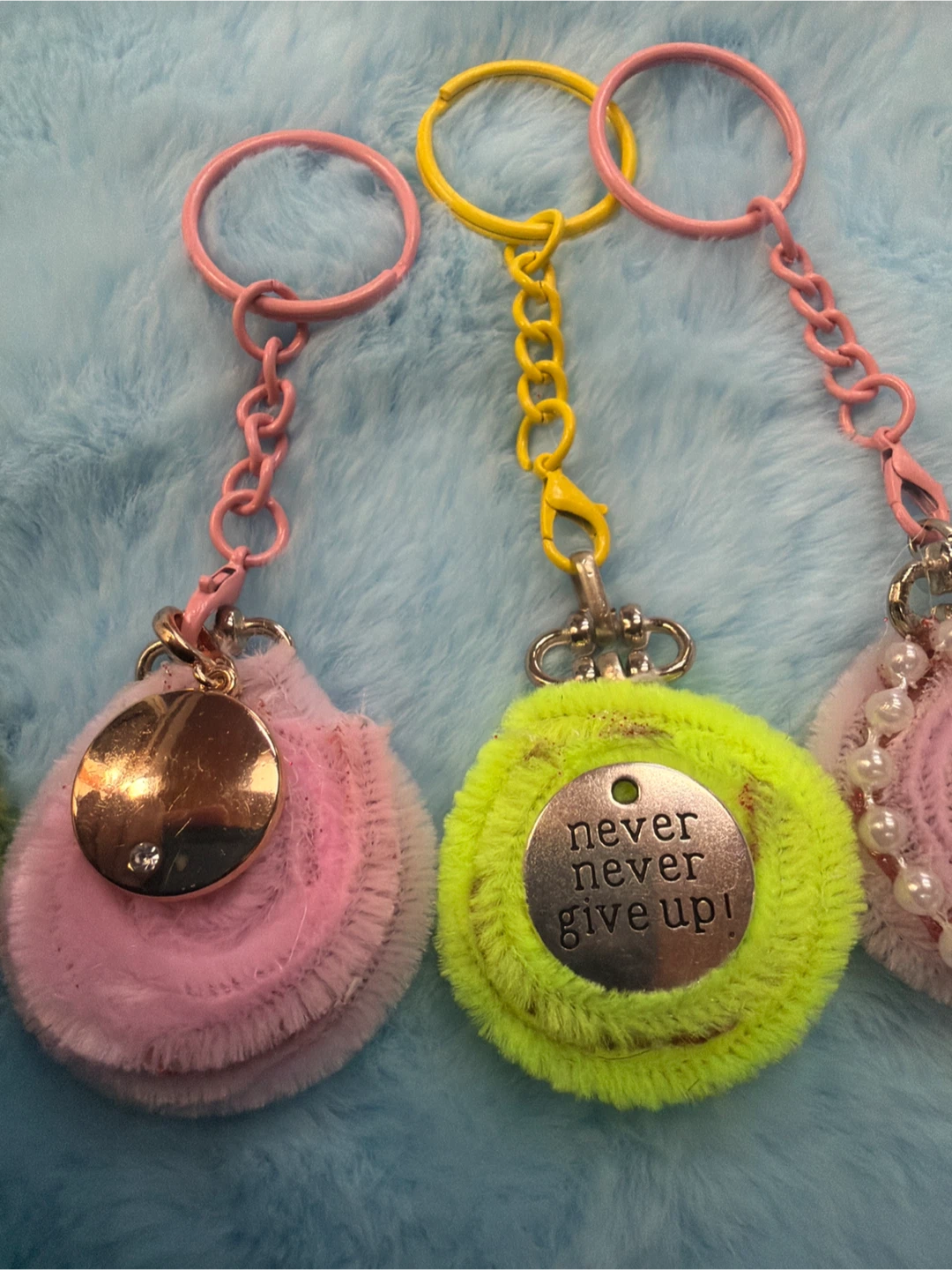 Fuzzy Charm Keychains - Various Designs - photo 3