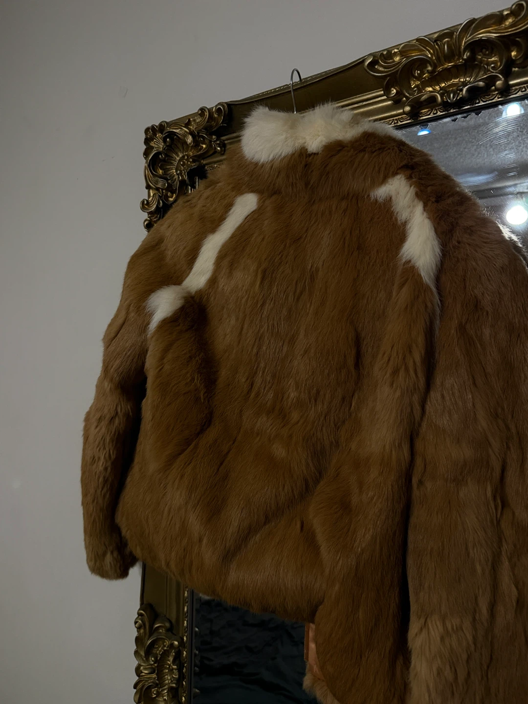 Hand made pink mongolian coat/1970’s rabbit fur - photo 3