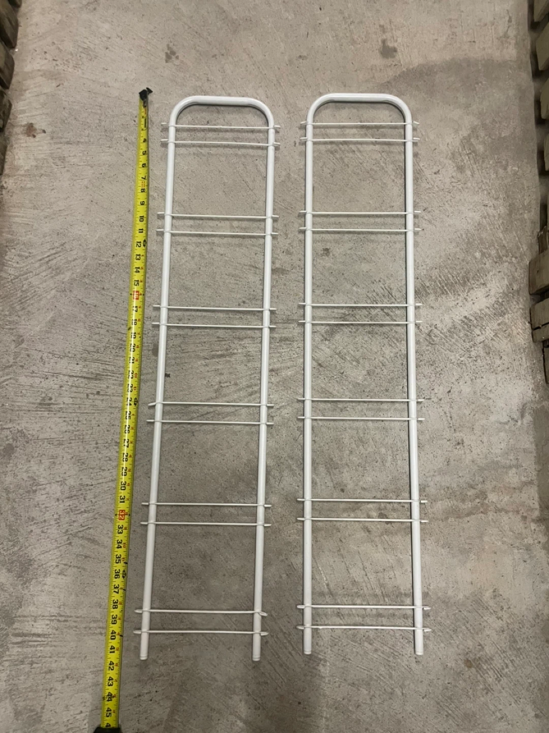 White Wire Shelf Inserts and Supports (Set of 5)