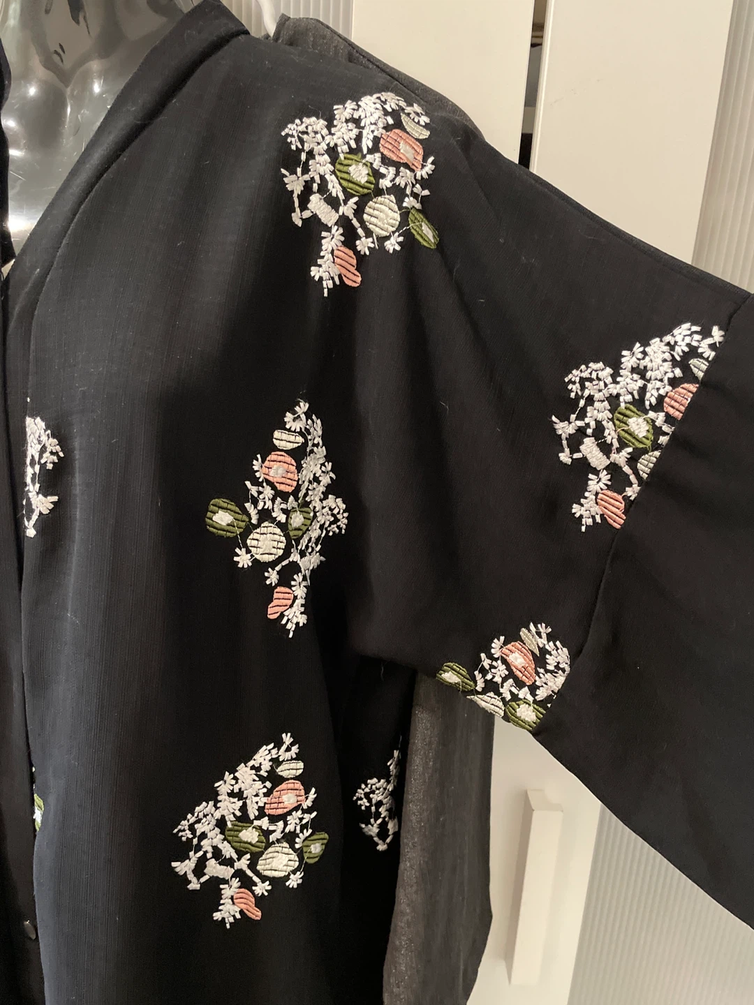 Embroidered Black Abaya - photo 3
