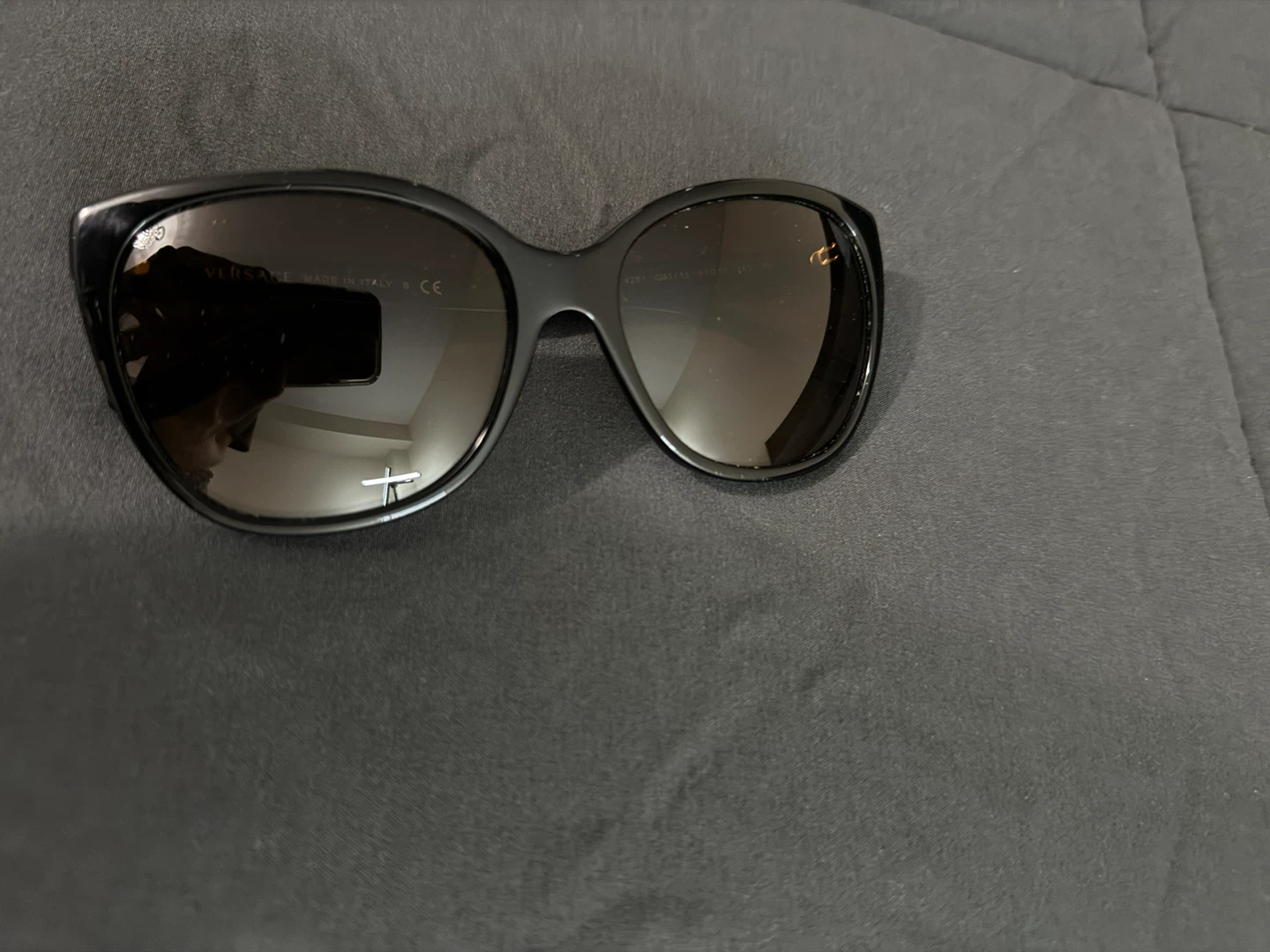 Versace Black Cat-Eye Sunglasses