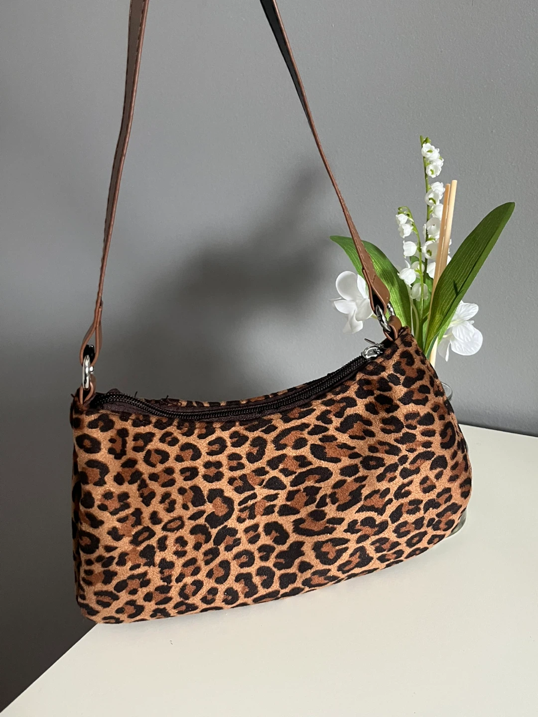 Leopard Print Mini Shoulder Purse