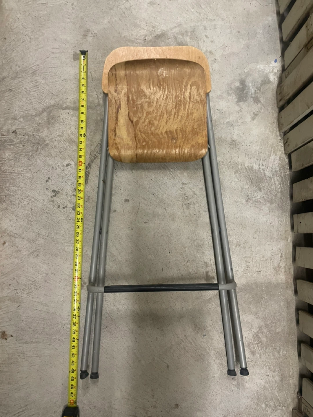 Wooden Seat Folding Stool - photo 2