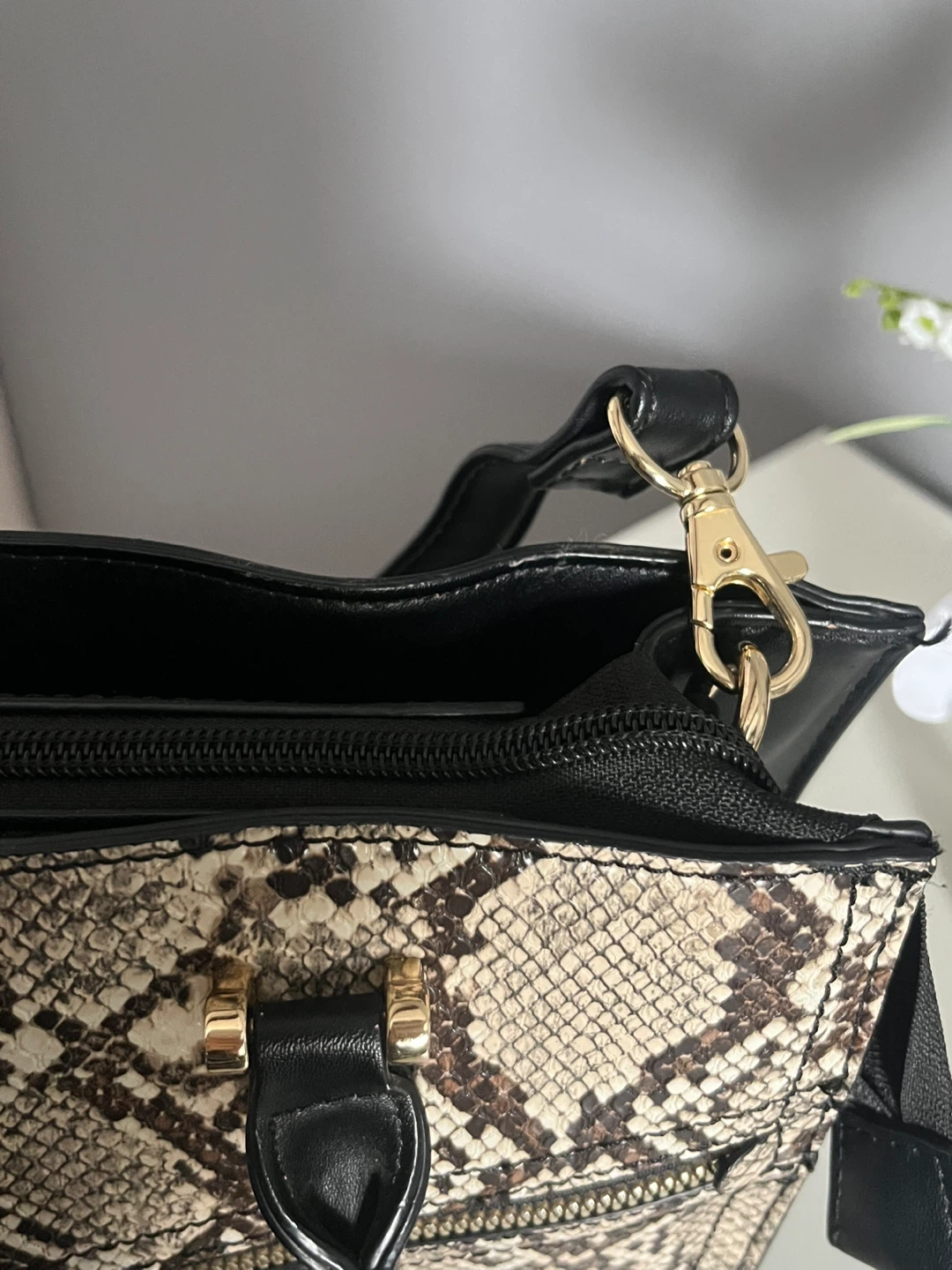 Snake-Print Hand Bag/Crossbody Bag - photo 3