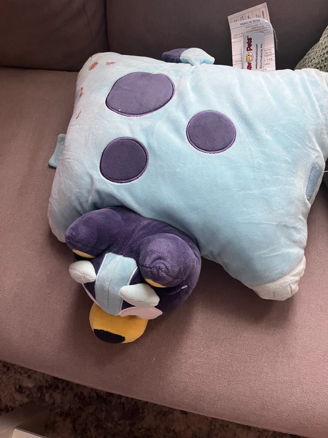 Pillow Pets Blue Puppy Stuffed Animal Pillow