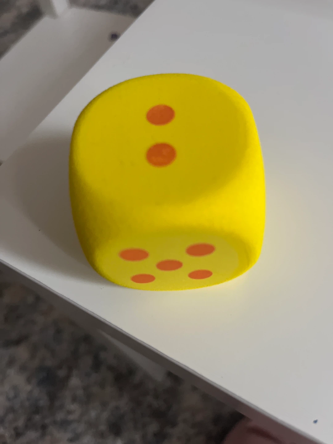 Large Yellow Foam Dice