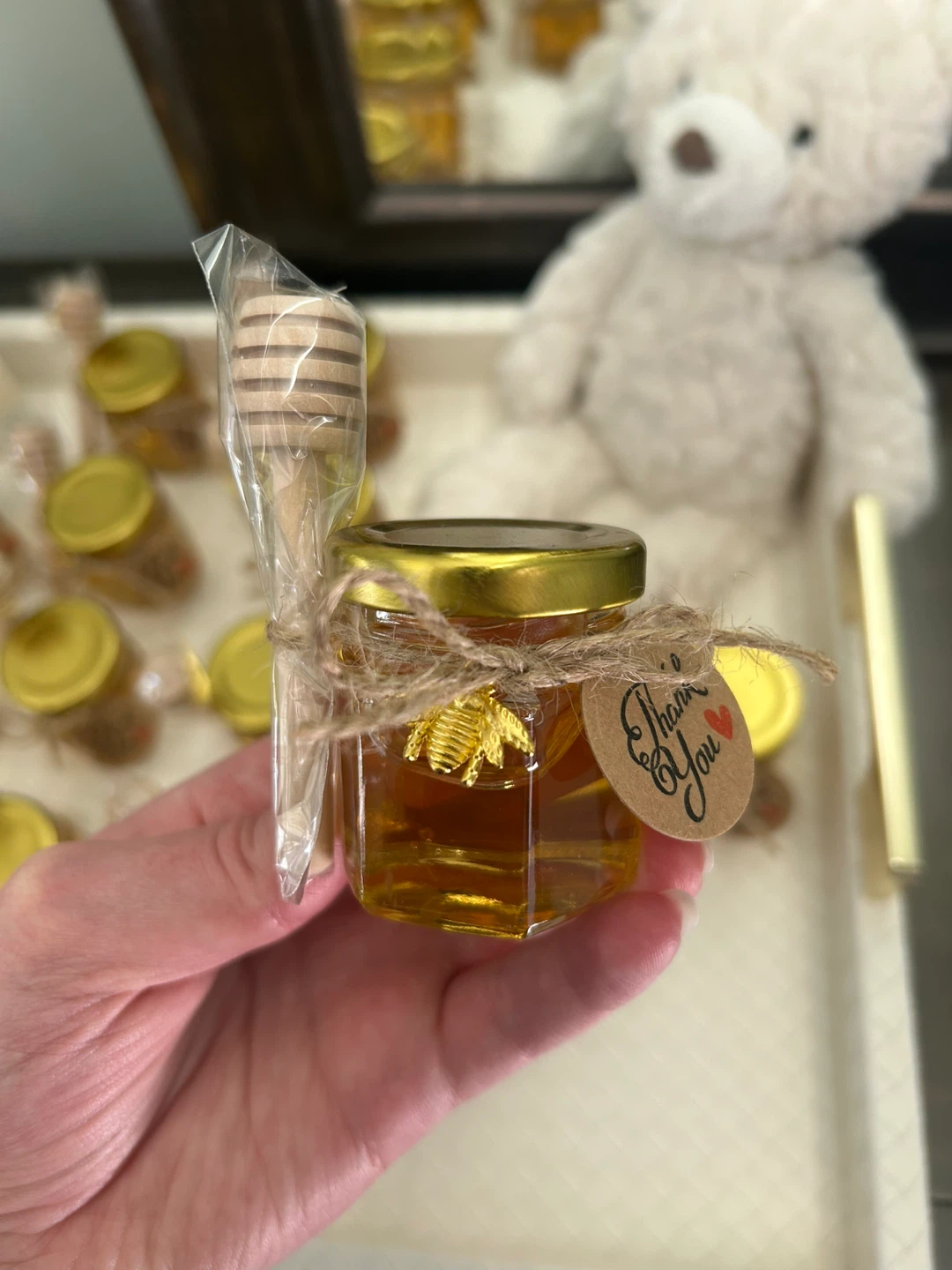 Mini Honey Jars with Dippers (Set of 17) - photo 3