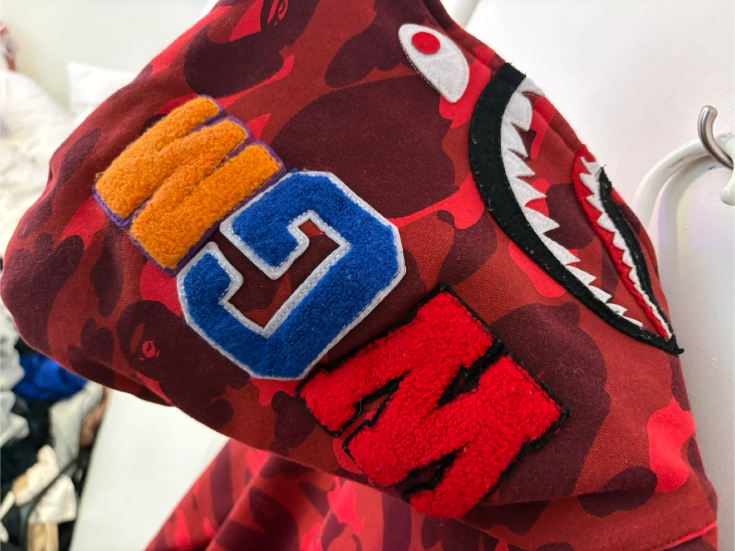 BAPE Red Camo Full Zip Hoodie - photo 2