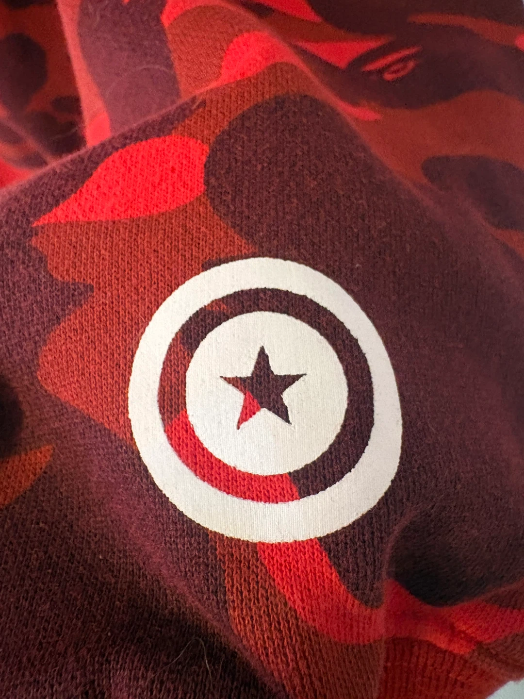 BAPE Red Camo Full Zip Hoodie - photo 5
