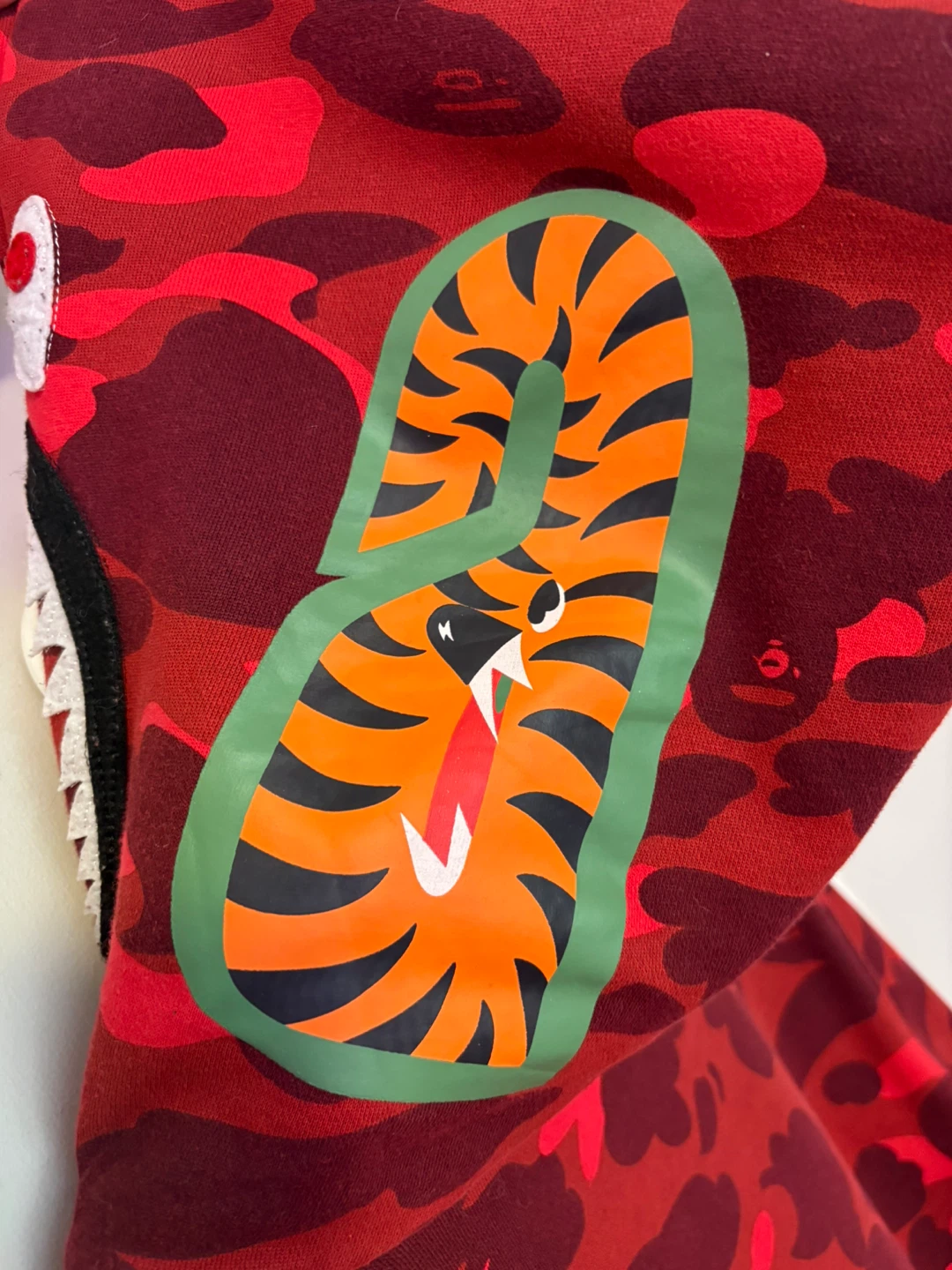 BAPE Red Camo Full Zip Hoodie - photo 3