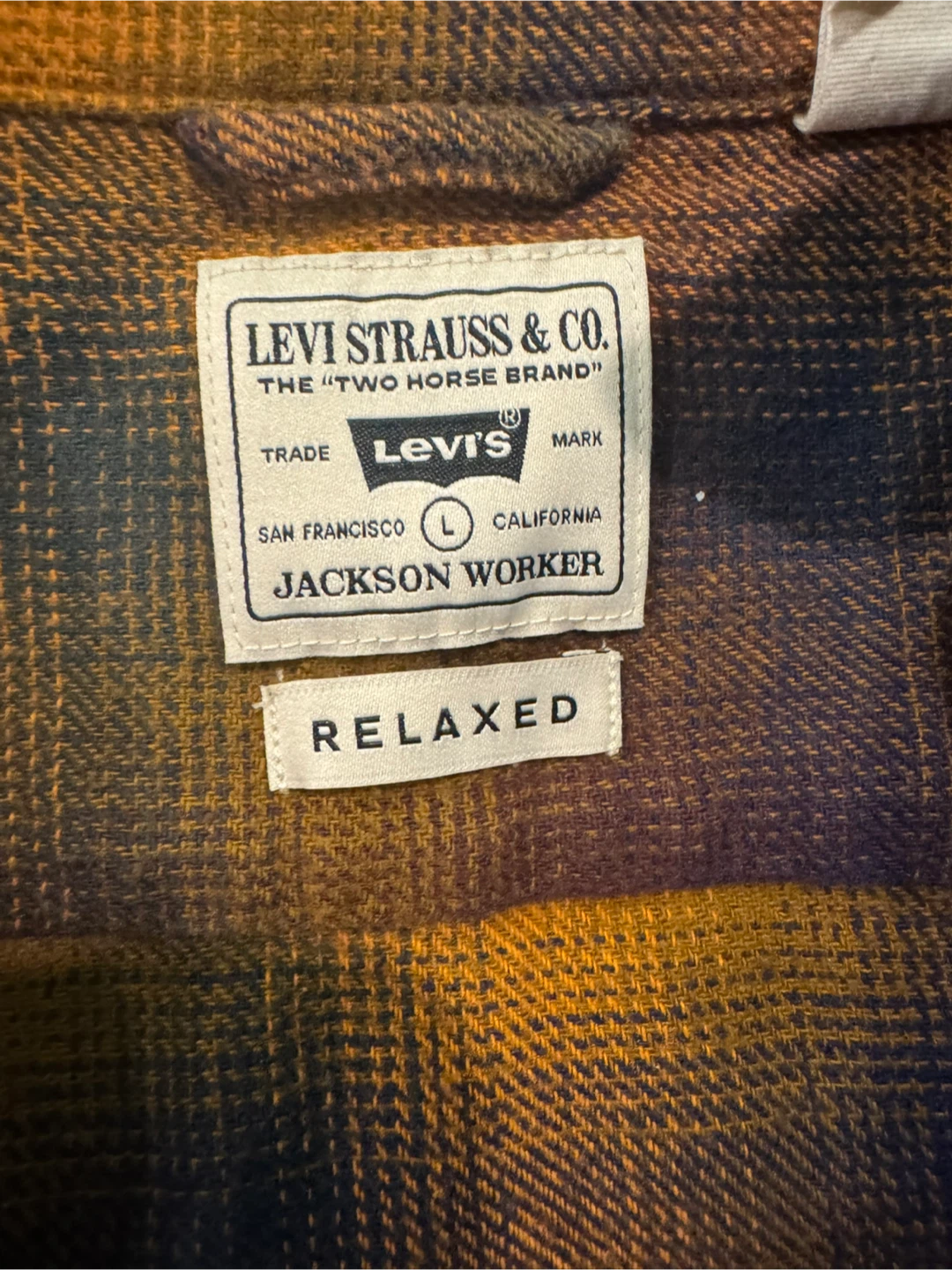 Levi's Jackson Shirt - Orange/Purple Plaid - photo 2
