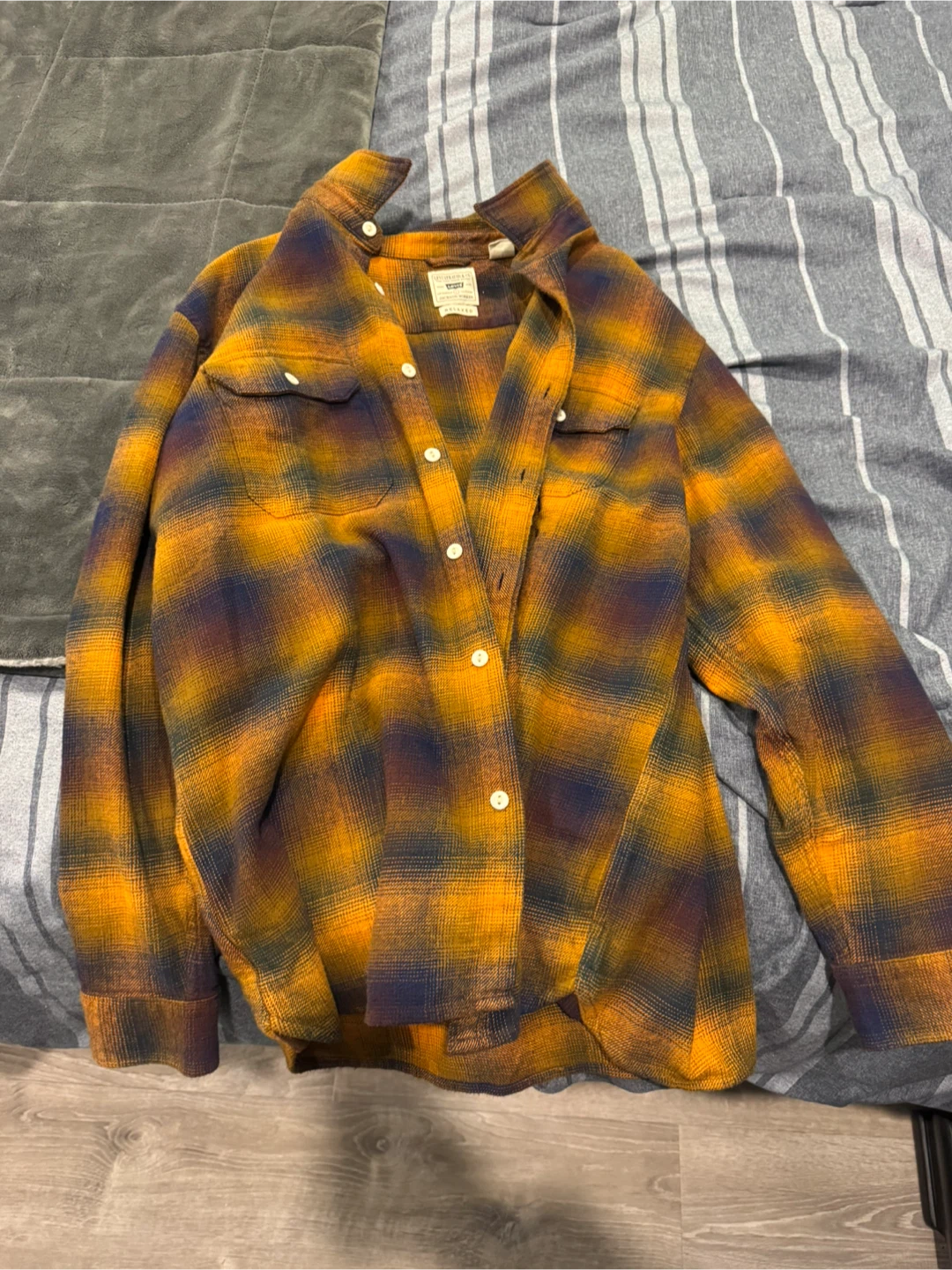 Levi's Jackson Shirt - Orange/Purple Plaid