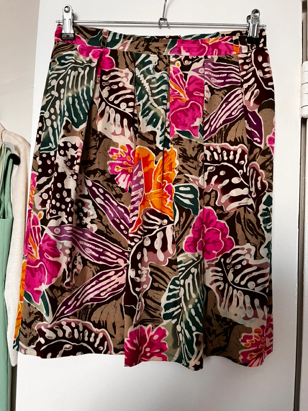Christian Dior Separates Floral Print Silk Skirt Size 8