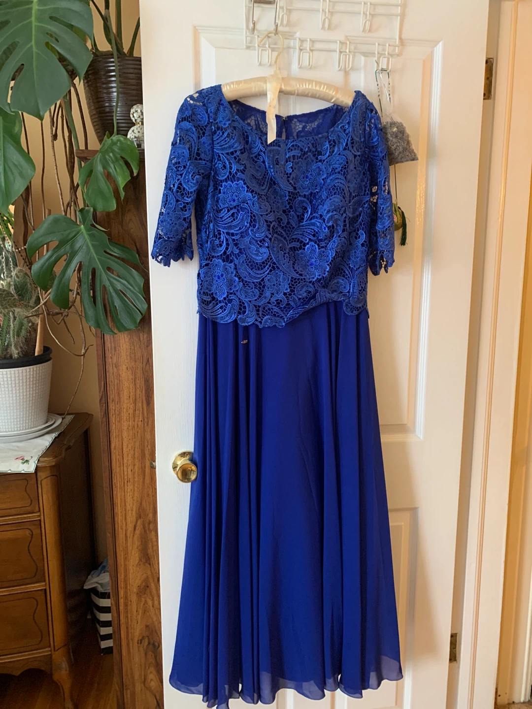 Nina Couture Blue Lace Dress