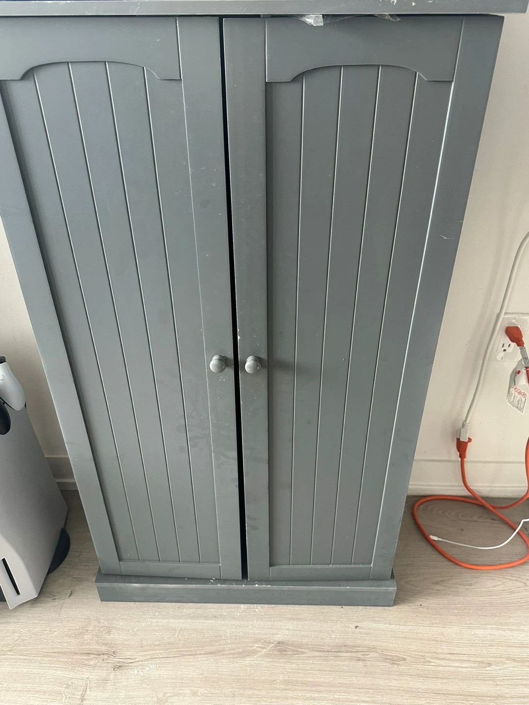 Grey Two-Door pantry unit