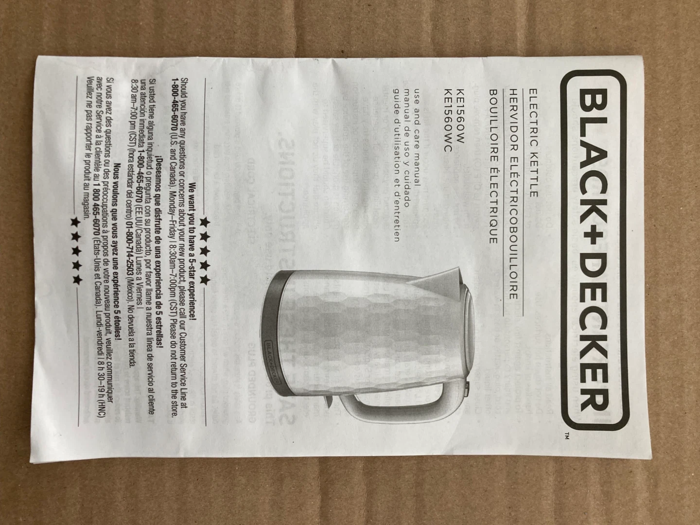 BLACK+DECKER Electric Kettle KE1560WC - photo 3