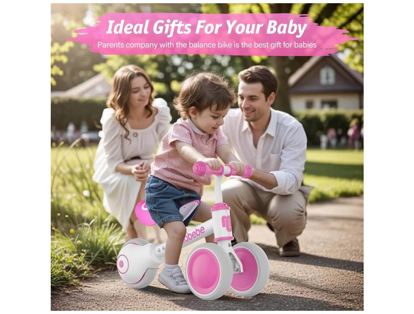 Allobébé Balance Bike - Pink/White - photo 2