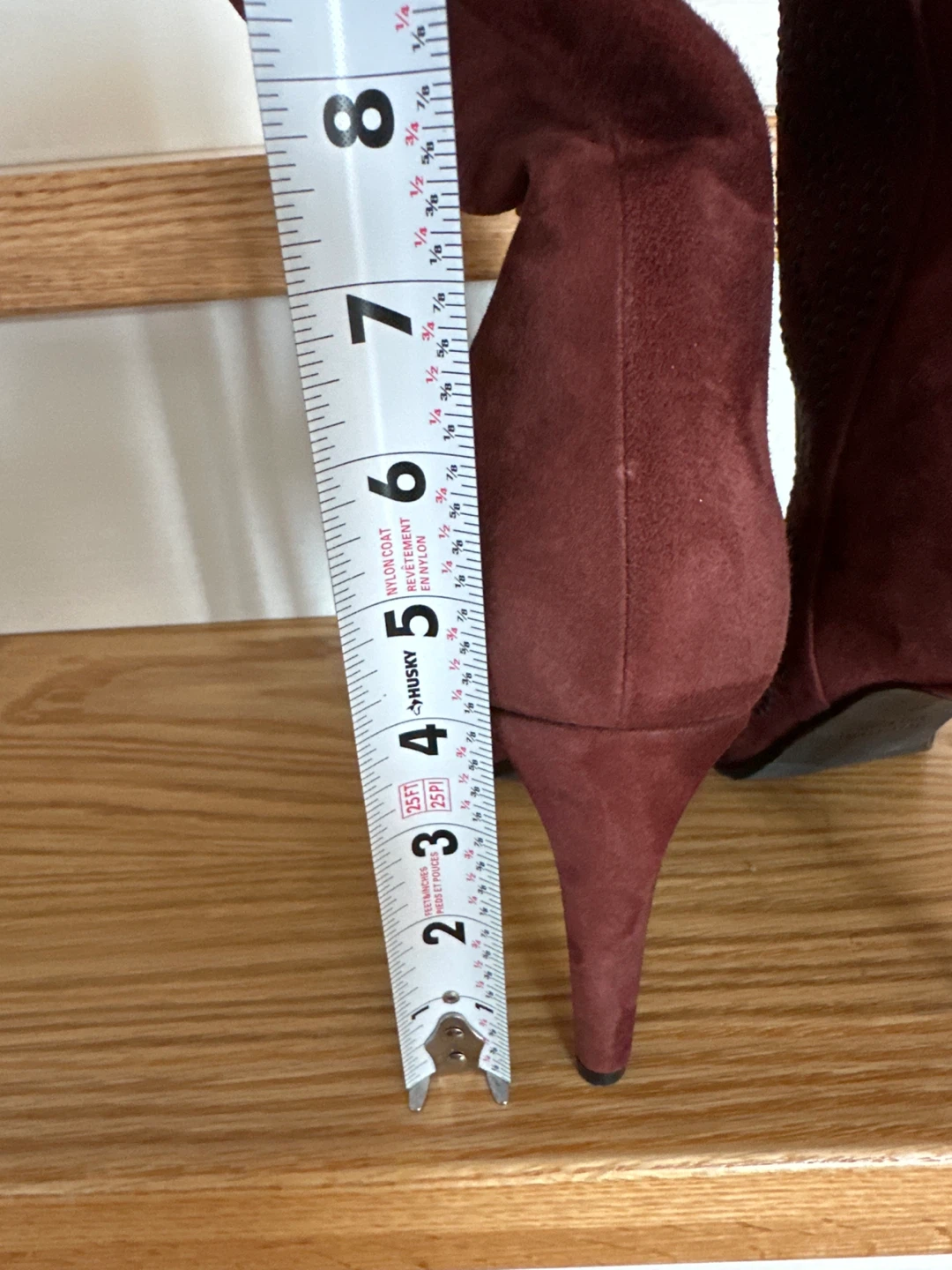 NOW. Made in Italy Suede Studded Ankle Boots - Burgundy - photo 4